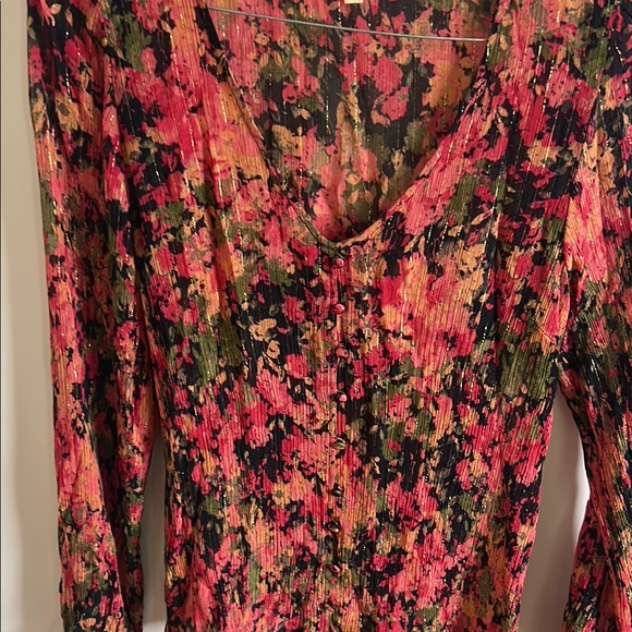 Sezane Floral Print Women's Top - Multicolor - Picture 4 of 4
